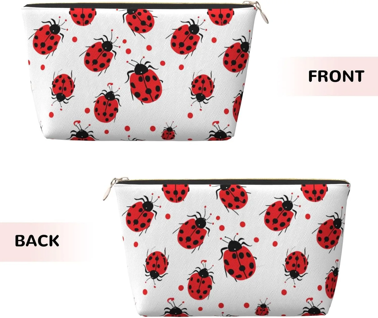 Ladybug Makeup Bag Waterproof Cosmetic Bag Organizer Small Make Up Zipper Pouch Portable Travel Toiletry Bag For Women Girls