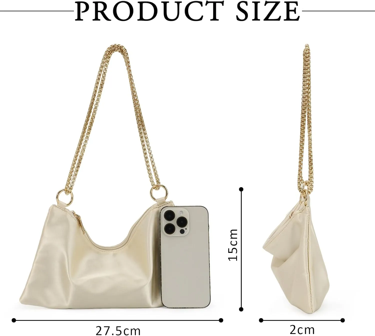 Lanpet Women's Satin Evening Bag Sparkly Clutch Purse Handbag Shoulder Bag for Party Prom Club Wedding