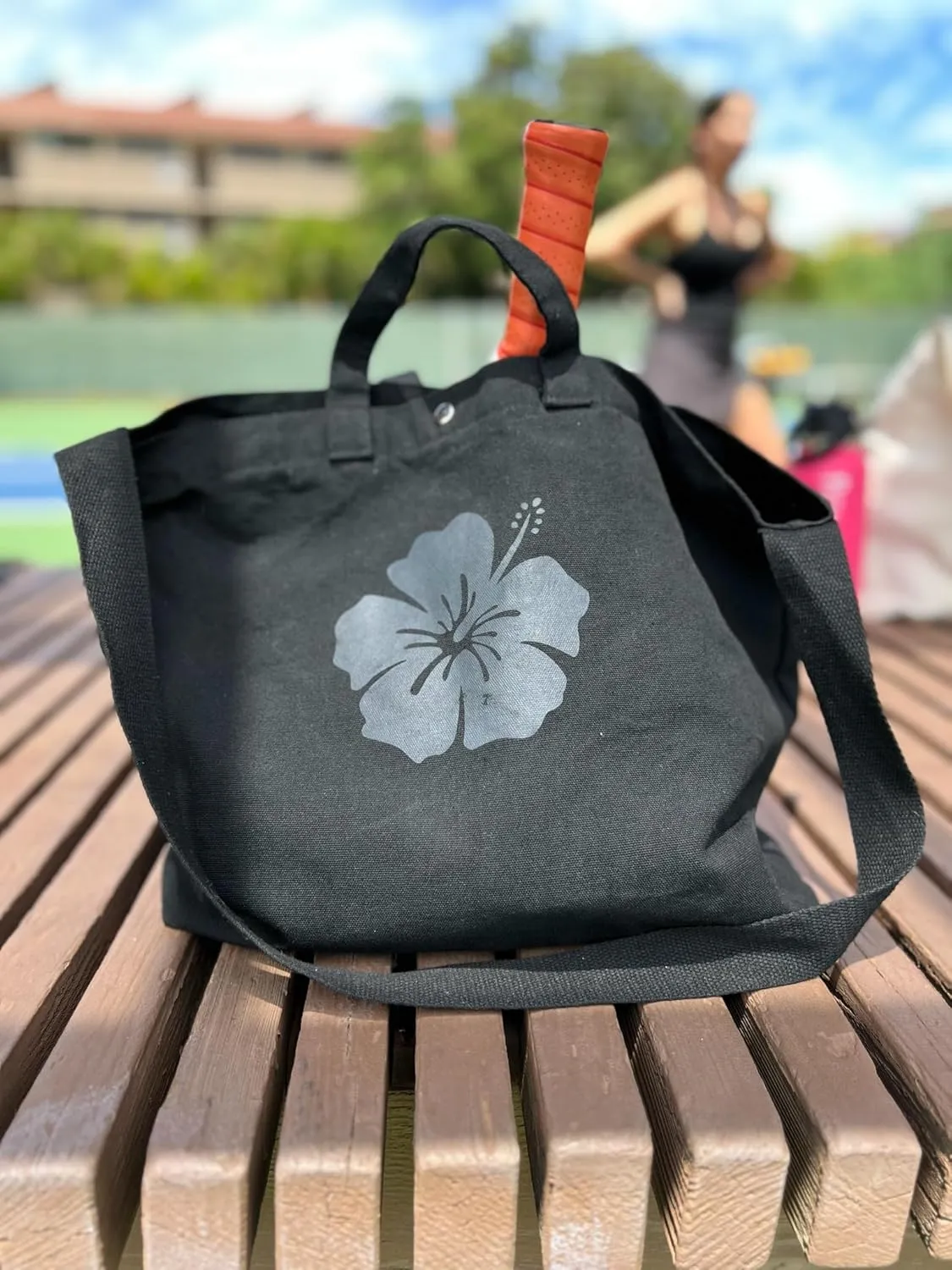 Large Canvas Pickleball Tote - Sustainable, Funny & Cute Grocery Bag