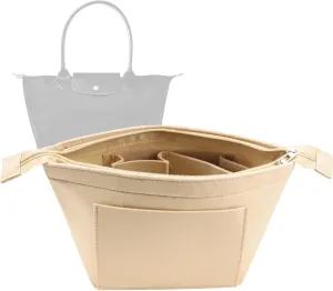 Lckaey Bag Organizer, for le pliage tote insert, le pliage organizer insert1014beige-M