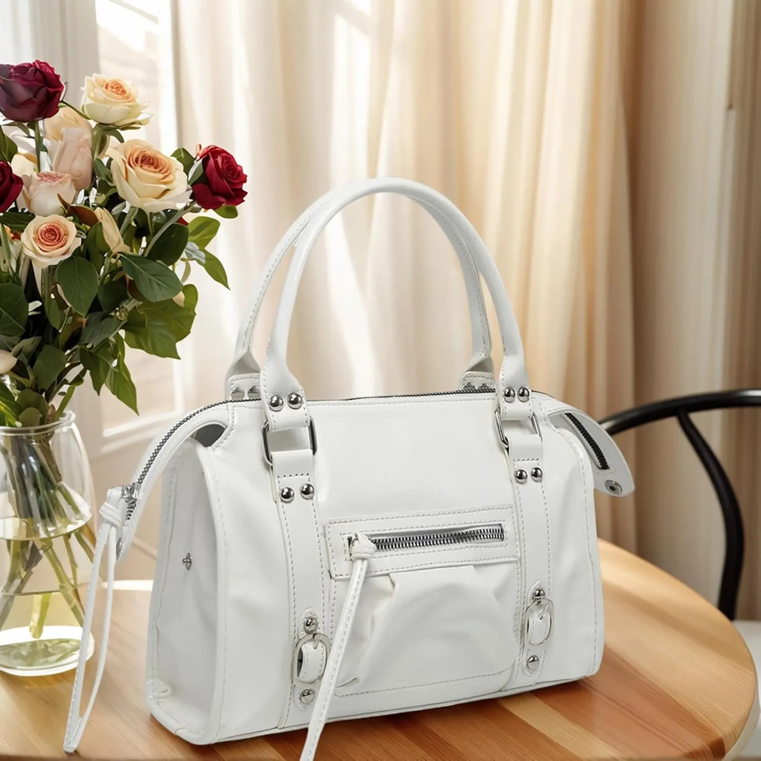 Leather Tote Bag for Women Vintage Hobo Western Crossbody Shoulder Bag Trendy Anti-thief Lady Purses Handbags