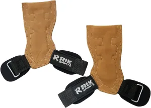 Leather Weightlifting Grip Pads with Wrist Straps, Adjustable Neoprene Padded Lifting Straps, Heavy Duty Gym Straps Maximum Grip Support for Bodybuilding, and Workouts.