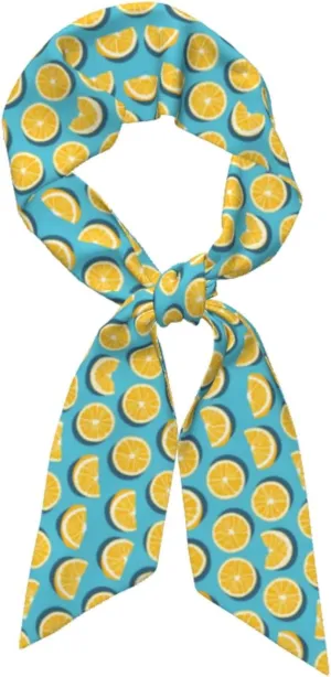 Lemon wedges Printed women's long scarf - 46.9Ã—3.1 inches, drapey and slimming shawl