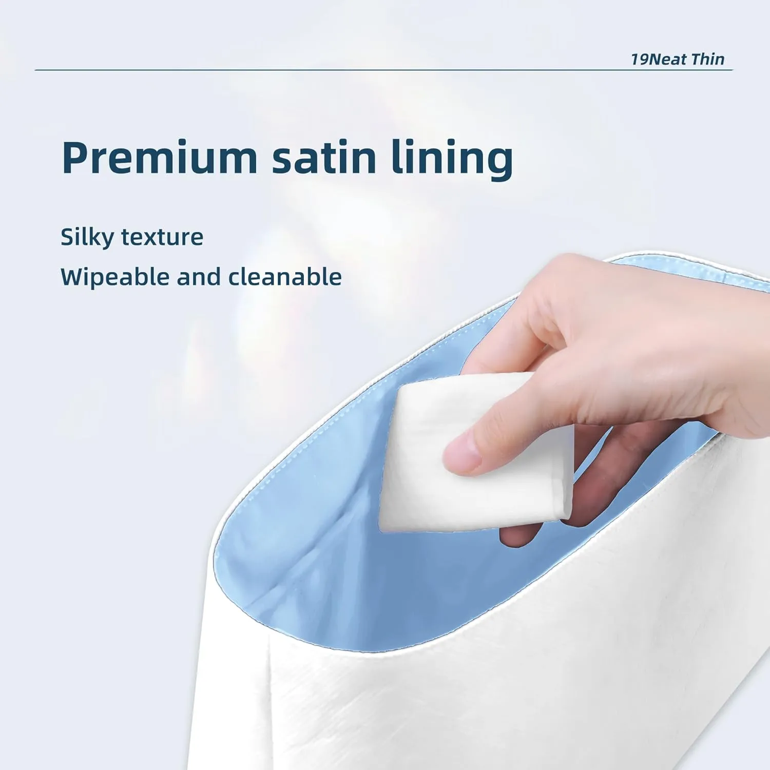 Lightweight Purse Insert Fit for LV Carryall, Waterproof Dupontpaper Surface and Silky Satin Lining (MM, Celeste)