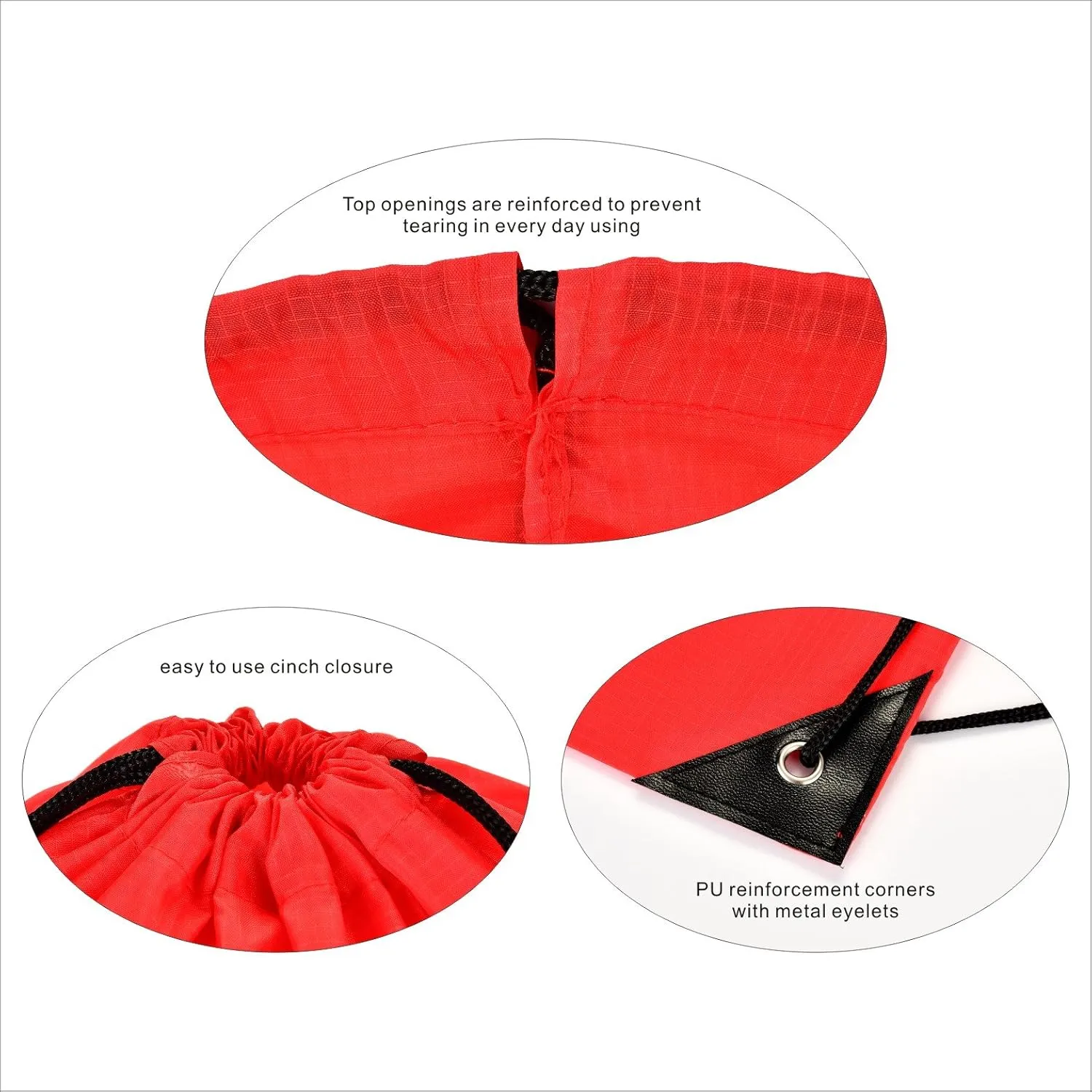 LIHI Bag 10 Pack Ripstop Paty Favor Drawstring Backpack Goody Gift Team Bags