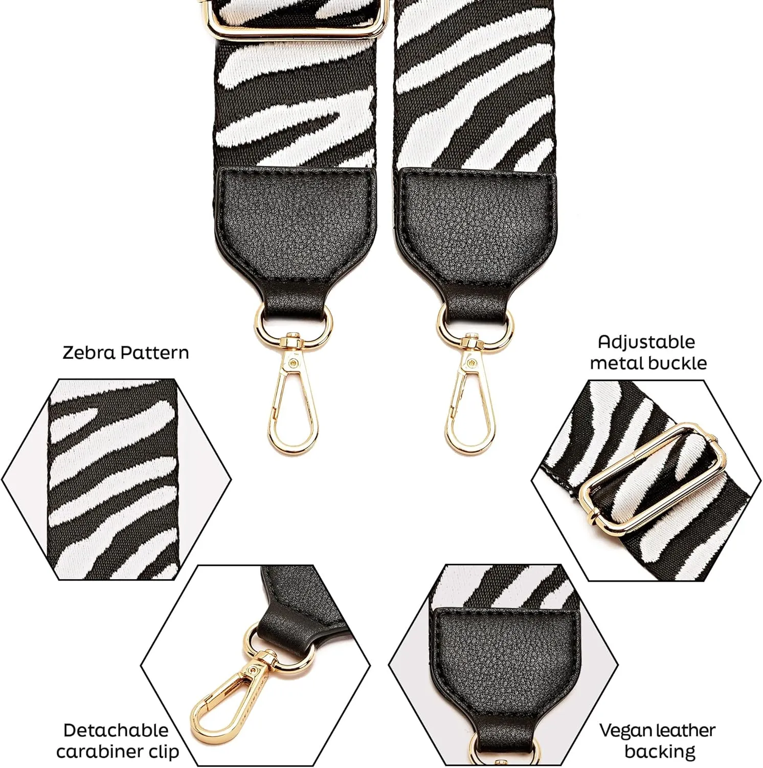 Like Dreams Fashion Purse Straps Replacement Crossbody, Wide Shoulder Adjustable Straps for Handbags, Crossbody Bag Strap