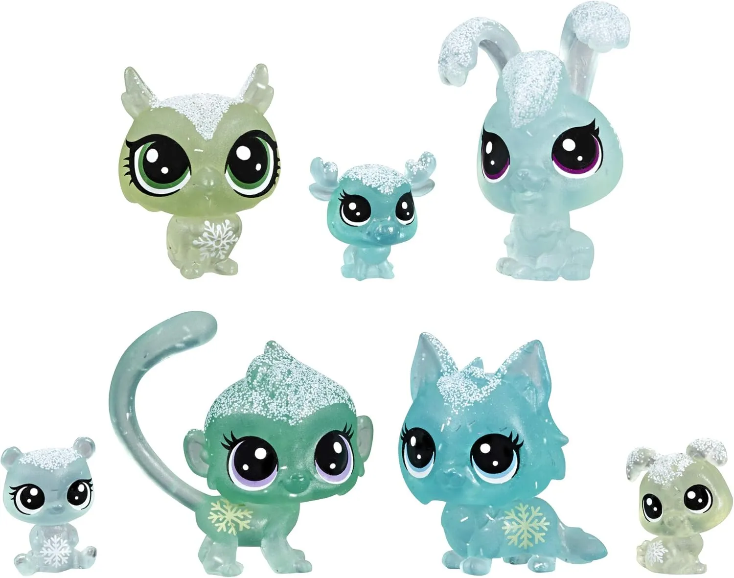 Littlest Pet Shop Frosted Wonderland Pet Friends Toy, Green Theme, Includes 7 Pets, Ages 4 & Up