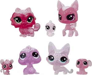 Littlest Pet Shop Frosted Wonderland Pet Friends Toy, Pink Theme, Includes 7 Pets, Ages 4 & Up