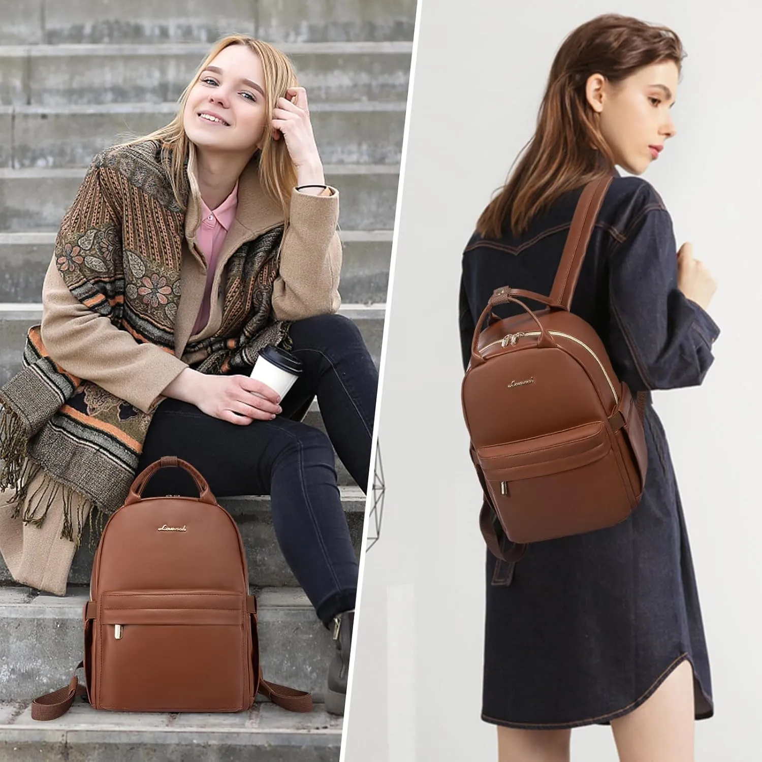 LOVEVOOK Mini Backpack Purse for Women Cute Small Backpack,PU Leather Anti-theft Fashion Daypack for Work Travel Daily Backpack