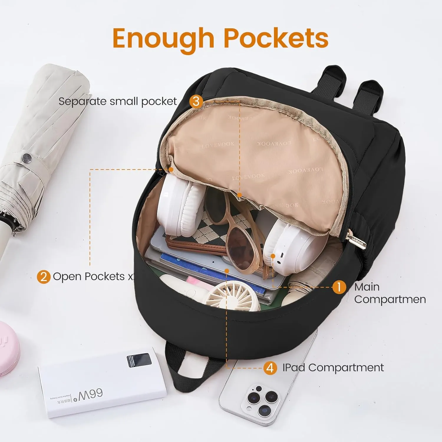 LOVEVOOK Mini Backpack Purse for Women, Small Lightweight Backpack, Casual Daily Daypack Purse for Women, Cute bag with Anti-theft Pocket-Black