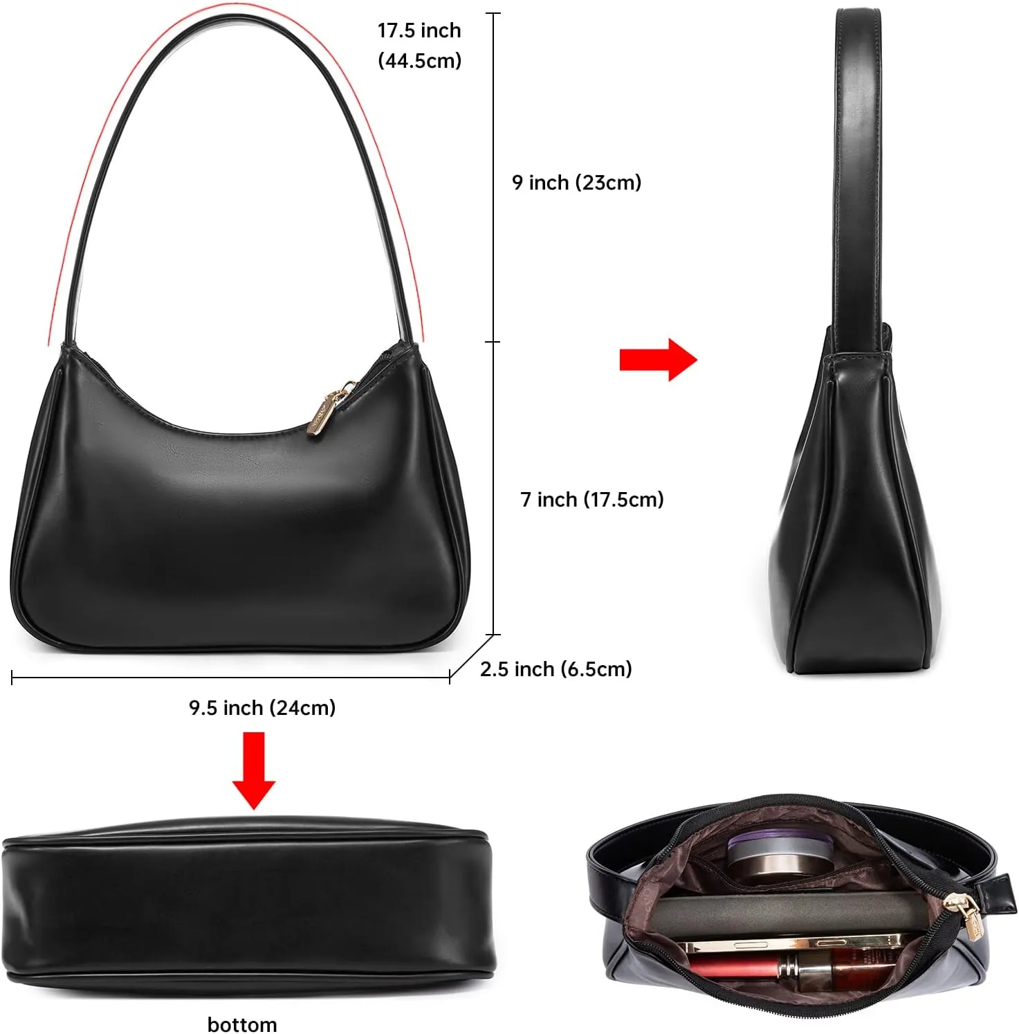 LOVEVOOK Shoulder Bag for Women, Small Purses Croc Pattern Clutch Purse Vegan Leather Little Purse Cute Mini Handbag