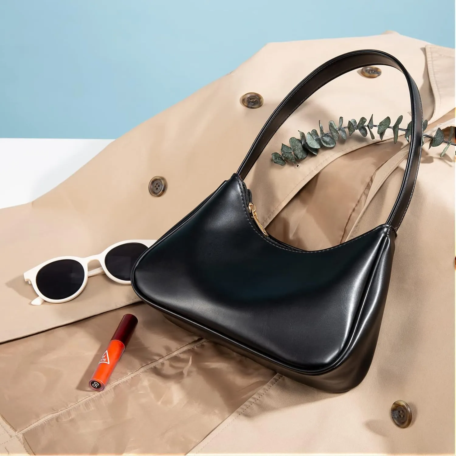 LOVEVOOK Shoulder Bag for Women, Small Purses Croc Pattern Clutch Purse Vegan Leather Little Purse Cute Mini Handbag
