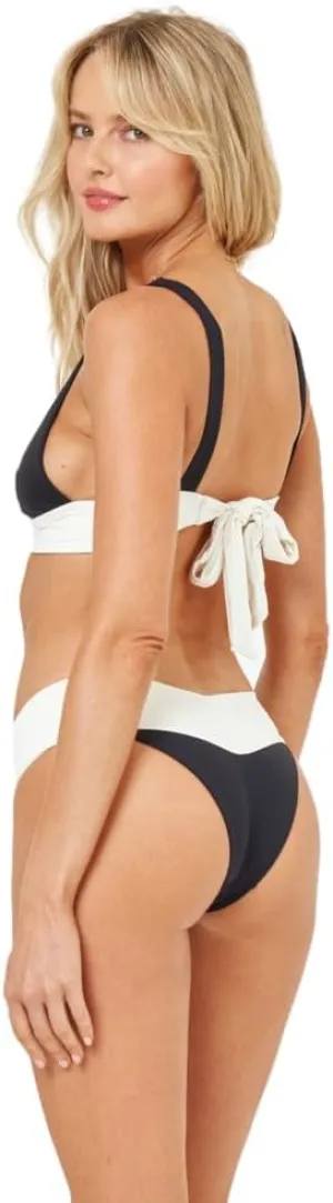 L*Space Quinn Bikini Bottom for Women, Two-Piece Low Rise Swim Featuring Classic Coverage with Wide Straps & V Front Detail