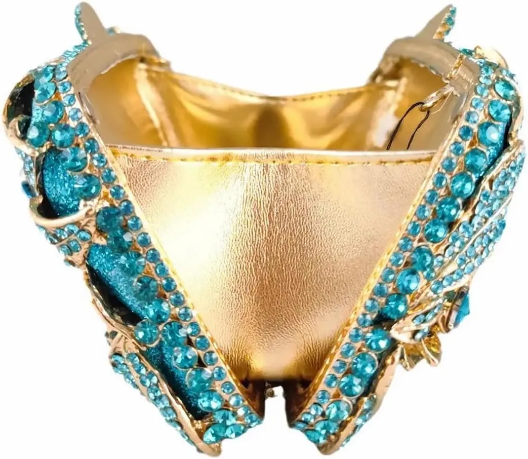 Luxury Crystal Clutch Purse for Women Rhinestone Handbag Formal Party Evening Bag Sparkly Bridal Flower Purse