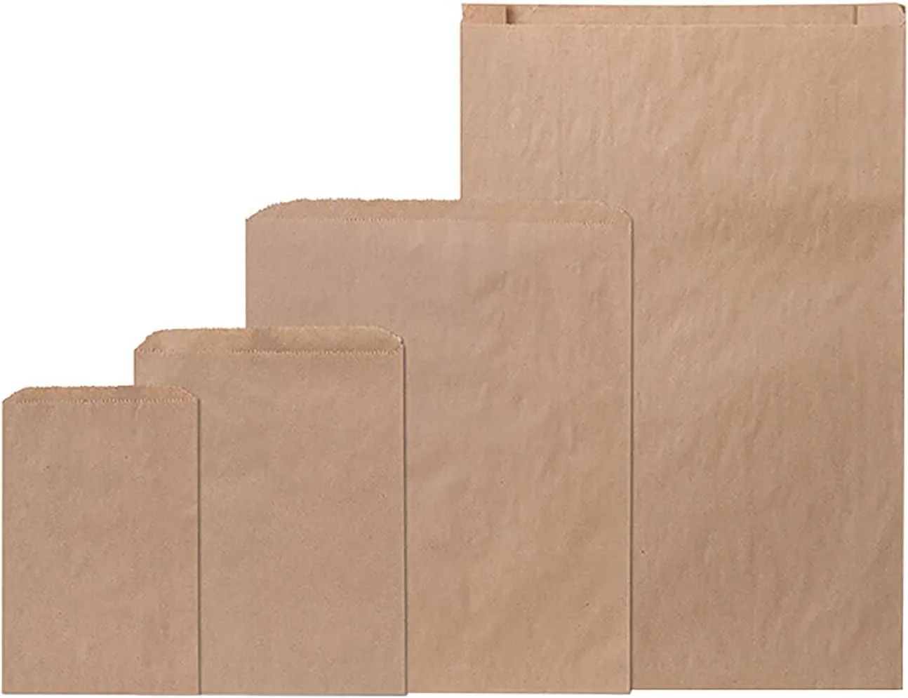 Made in USA 125-Count Party Favor Brown Kraft Paper Flat Merchandise Bags (6.25" X 9.25")