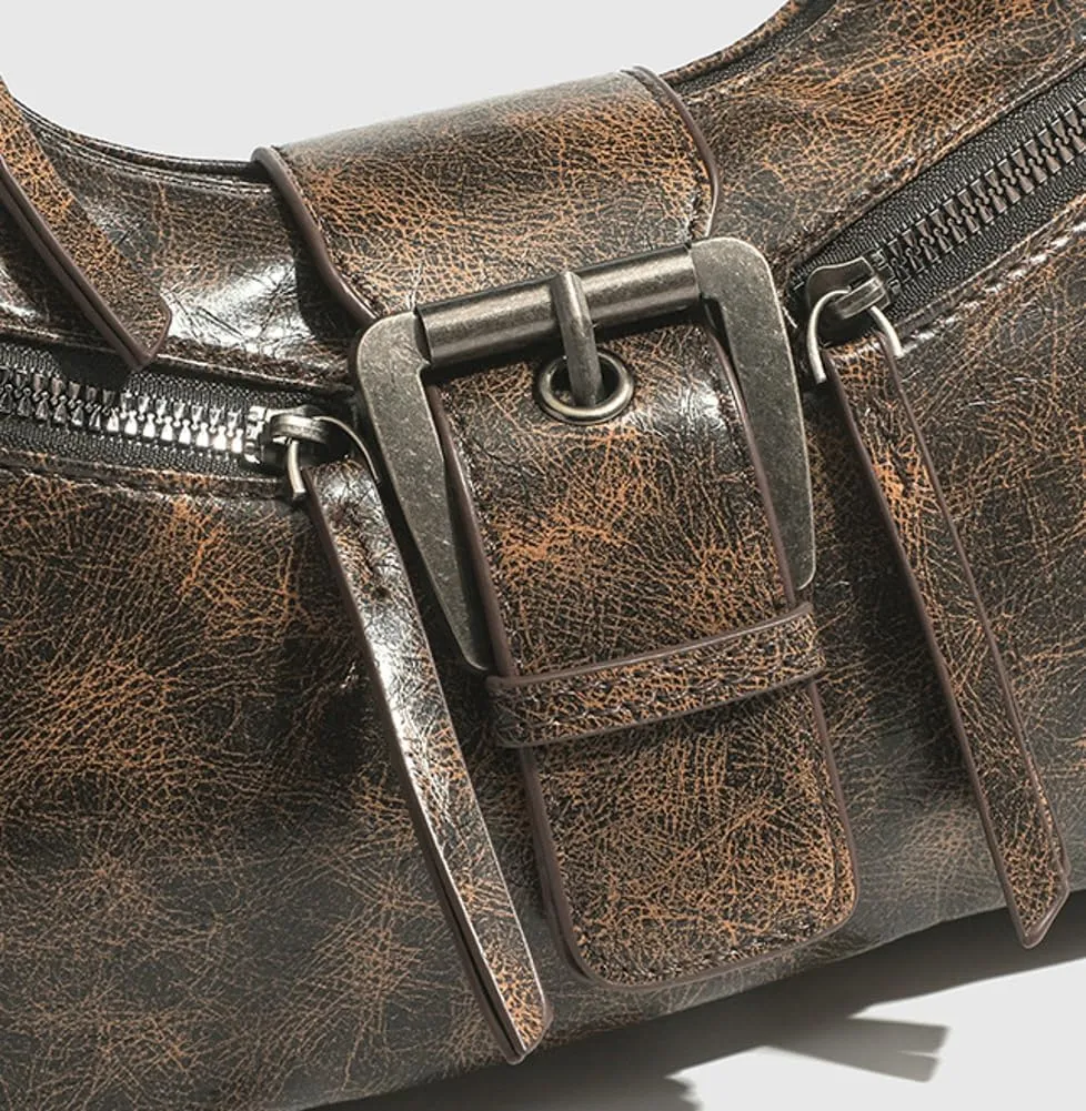 Maillard Vintage Shoulder Bag - Retro Crescent Crossbody Purse for Women, Stylish Underarm