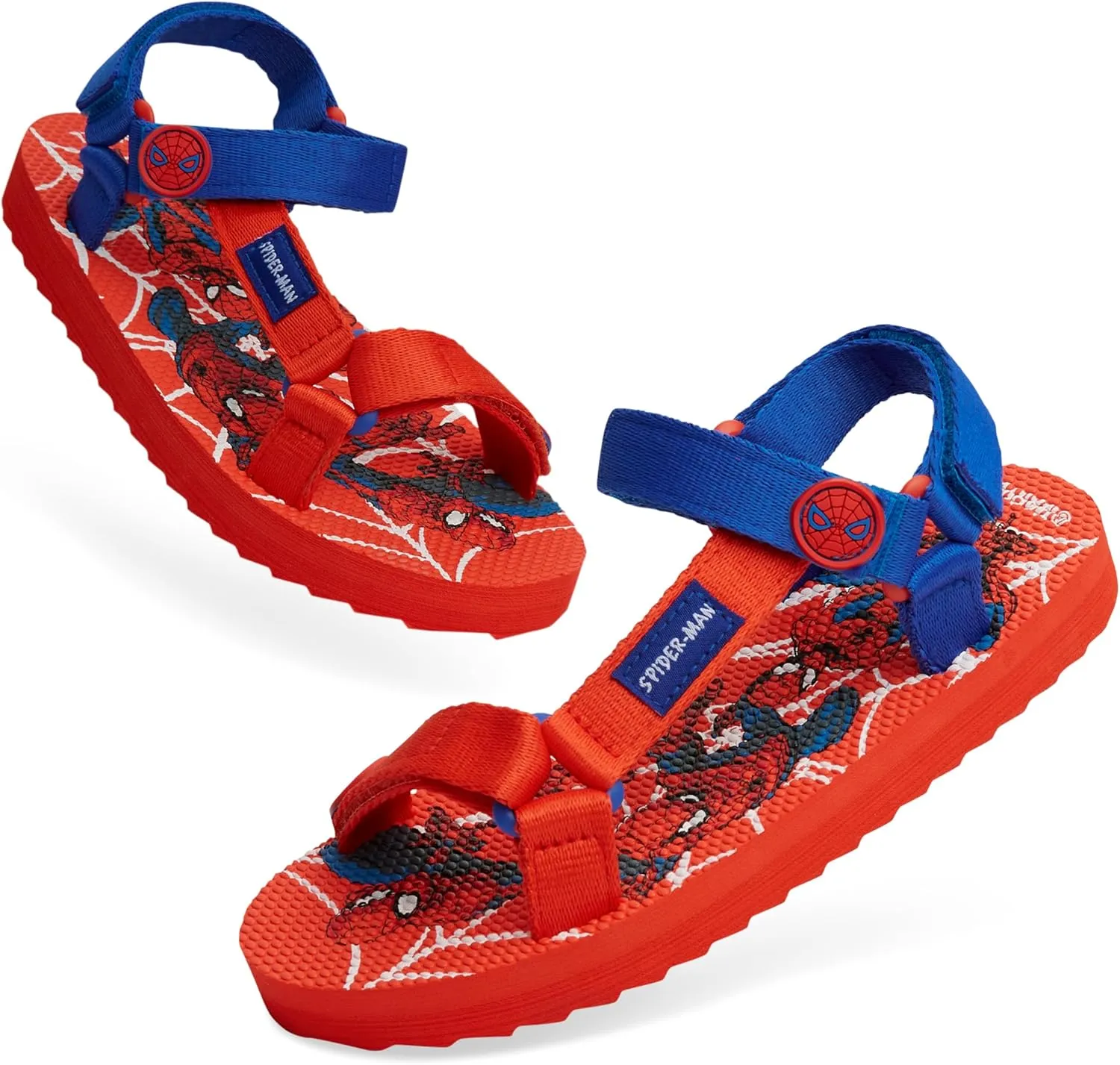 Marvel Spiderman Sandals for Boys Summer Shoes with Adjustable Straps Boys Gifts