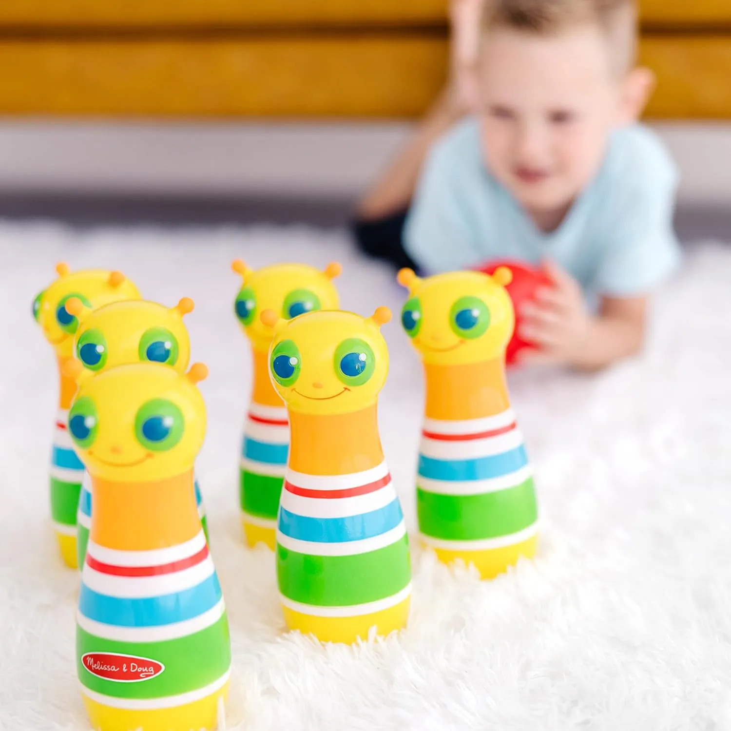 Melissa & Doug Sunny Patch Giddy Buggy Bowling Action Game -2  years, 6 Bug Pins, 1 Plastic Ball