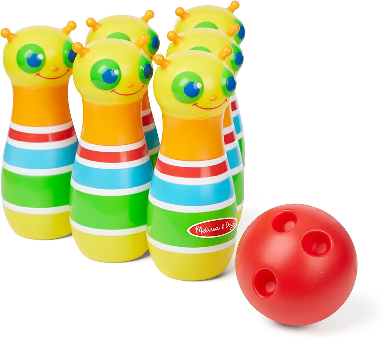 Melissa & Doug Sunny Patch Giddy Buggy Bowling Action Game -2  years, 6 Bug Pins, 1 Plastic Ball