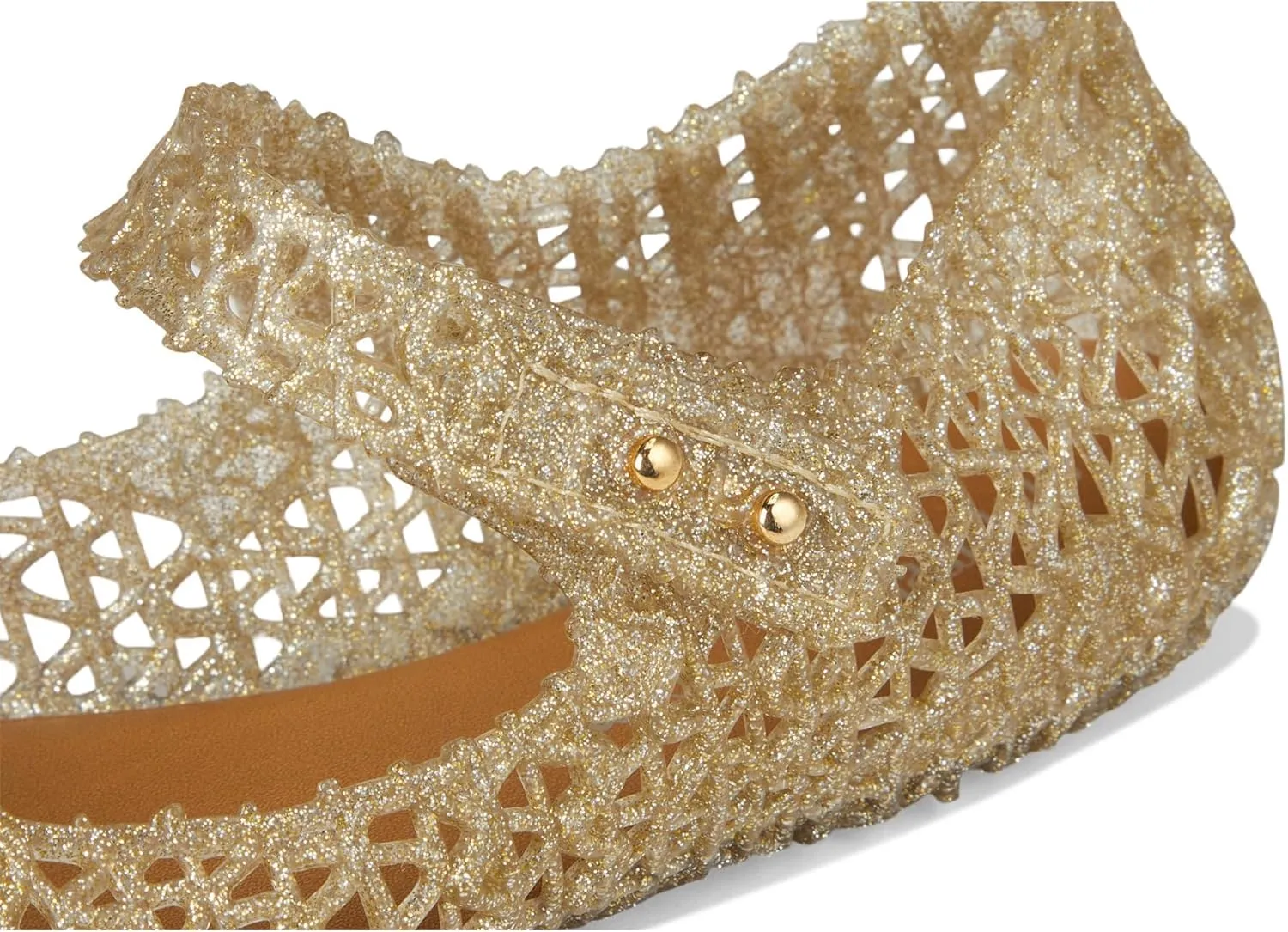 Melissa Mini Campana Papel Flats for Babies, Toddlers - Comfortable & Cute Close-Toe Jelly Flat Shoes with Mary-Jane Strap & Interwoven Cut-Out Design