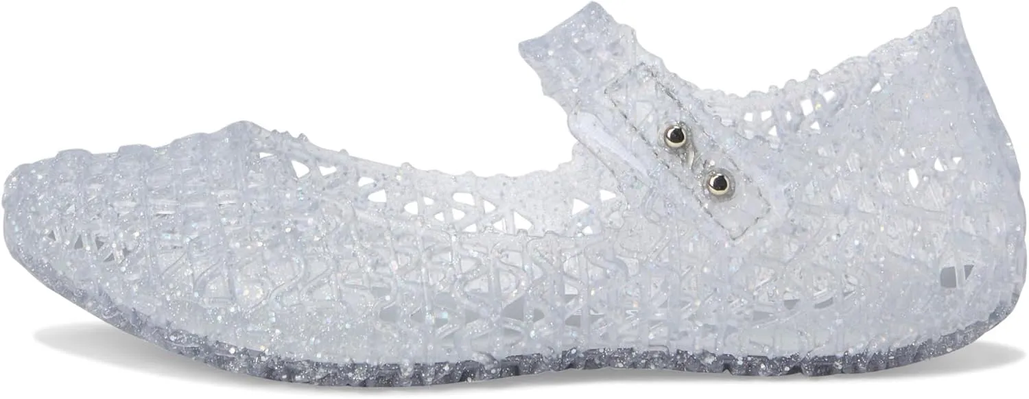 Melissa Mini Campana Papel Flats for Babies, Toddlers - Comfortable & Cute Close-Toe Jelly Flat Shoes with Mary-Jane Strap & Interwoven Cut-Out Design