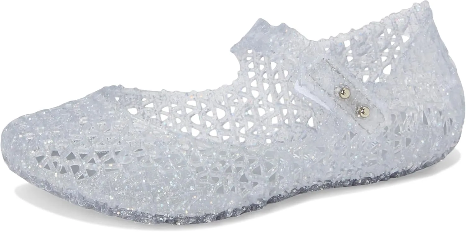 Melissa Mini Campana Papel Flats for Babies, Toddlers - Comfortable & Cute Close-Toe Jelly Flat Shoes with Mary-Jane Strap & Interwoven Cut-Out Design