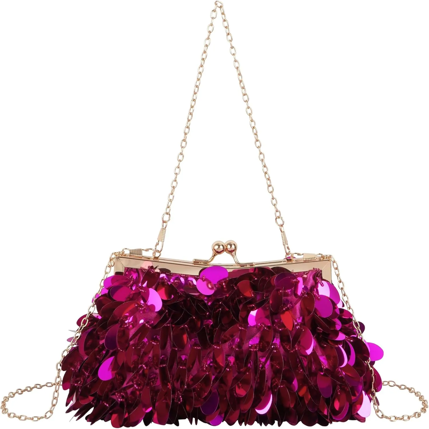 Mermaid Sequins Clutch Sparkling Glitter Evening Crossbody Shell Bag Banquet Handbag Party Prom Wedding Purse