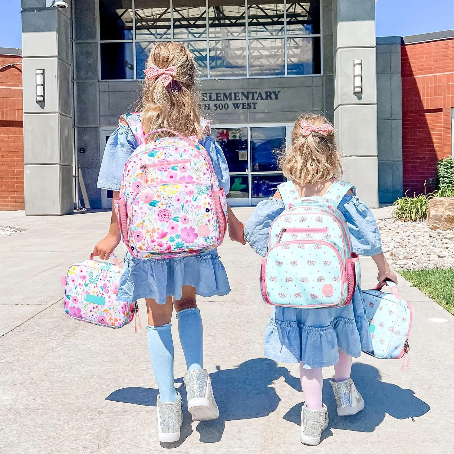 mibasies Kids Backpack for Girls: Girls Backpack 5-8 - Kindergarten Elementary School Bookbag for Girl - Strawberry Red