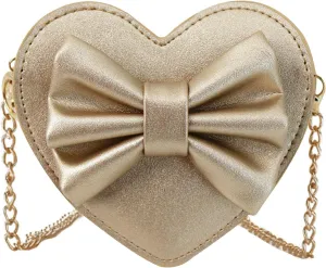 Mily Mini Heart Shape Crossbody Handbag Coin Change Purse for Toddlers Little Girls
