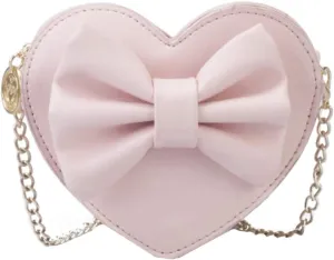 Mily Mini Heart Shape Crossbody Handbag Coin Change Purse for Toddlers Little Girls