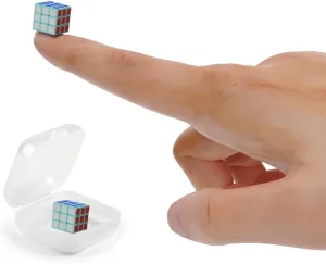 Mini Cube 3x3 - Cube Lab 1x1x1cm Tiny Cube, Smooth Magic Smallest Cube Gift for Kids and Adults(Blue)