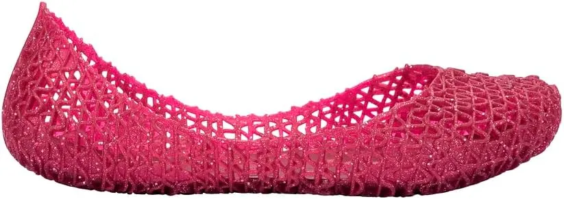 mini melissa Campana Papel Flats for Kids - Comfortable & Cute Closed-Toe Jelly Flat Shoes with Interwoven Cut-Out Design for Girls
