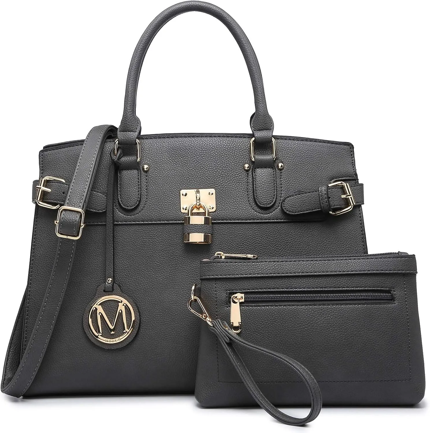 MKP Women Fashion Satchel Handbags and Purses Ladies Top Handle Tote Work Shoulder Bags with Matching Wristlet Wallet