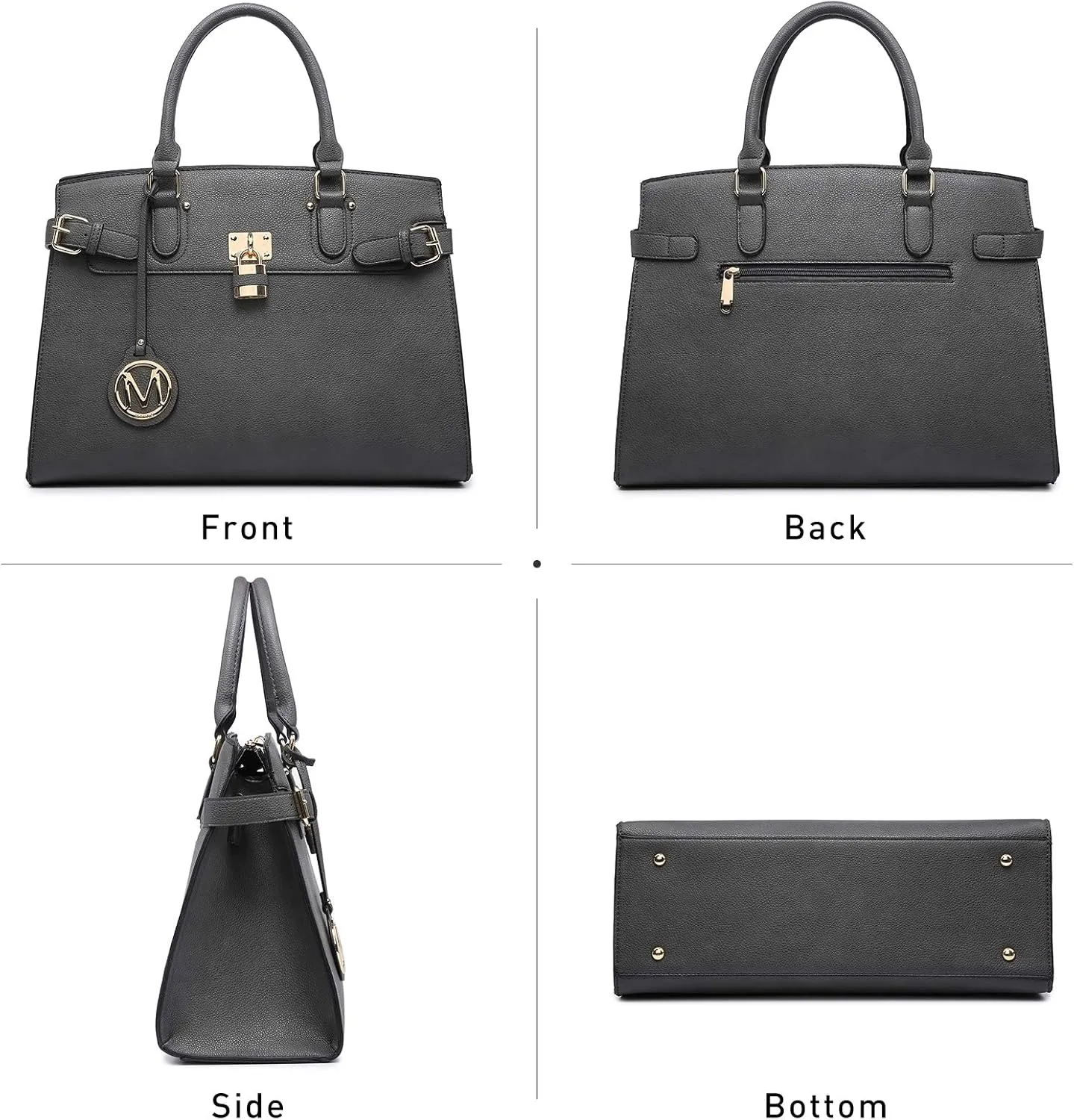 MKP Women Fashion Satchel Handbags and Purses Ladies Top Handle Tote Work Shoulder Bags with Matching Wristlet Wallet
