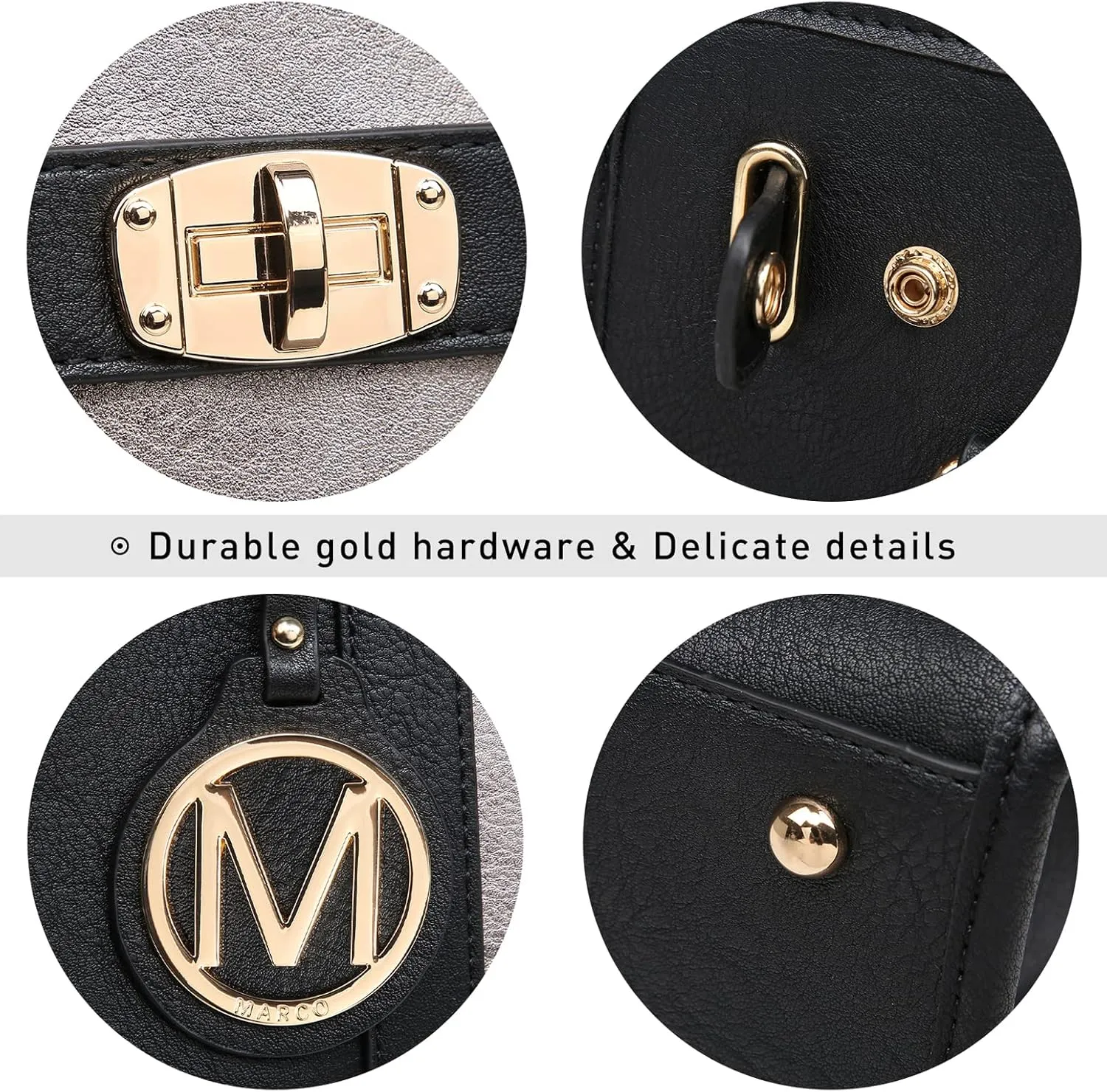 MKP Women Satchel Handbags Purses Two tone Top Handle Tote Shoulder Bags with Matching Wristlet Wallet Set 2pcs