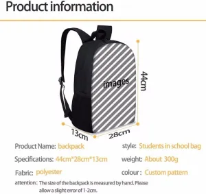 Monsters Backpack 3Pcs Set - Perfect for Casual Daypacks (2,3pcs)