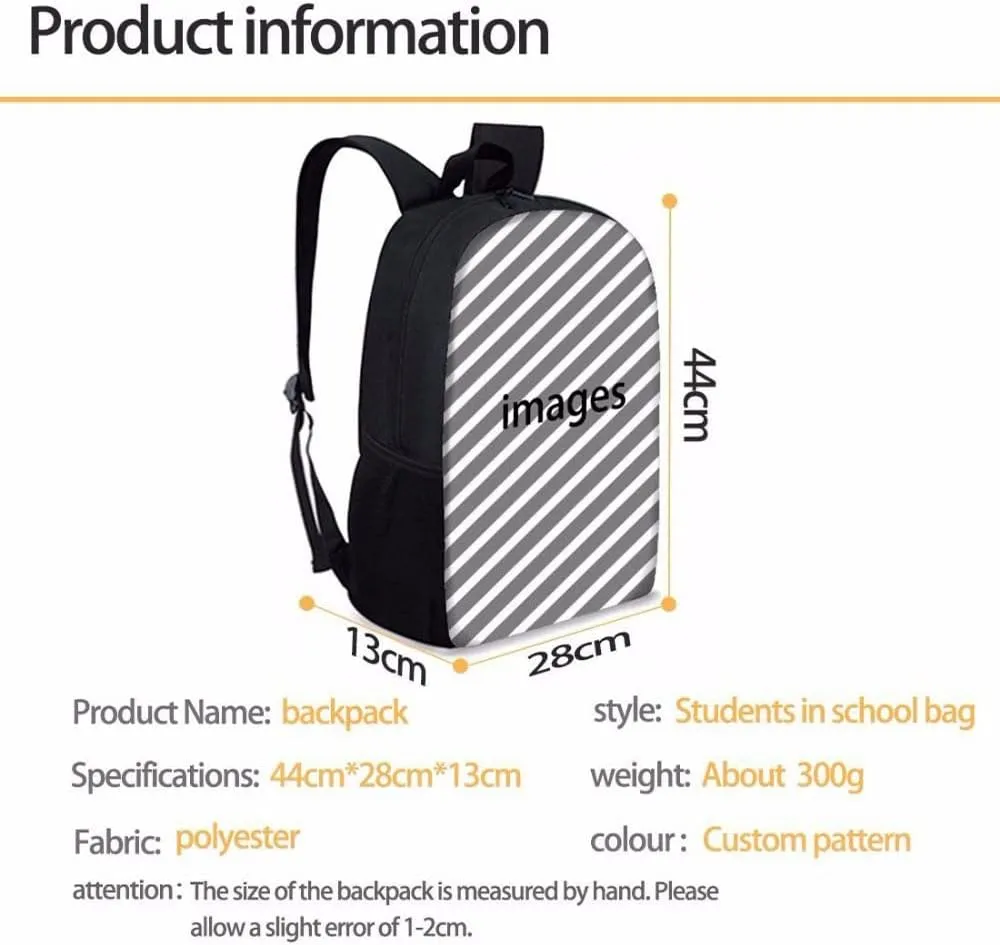 Monsters Backpack 3Pcs Set - Perfect for Casual Daypacks (2,3pcs)