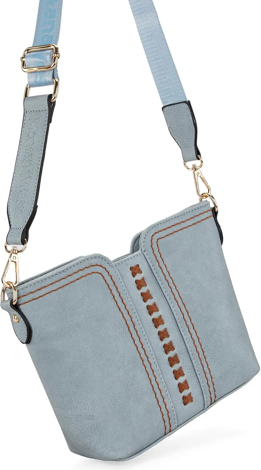 Montana West MINI Crossbody Bags for Women Cross Body Purses Shoulder Handbags with Wide Guitar Strap