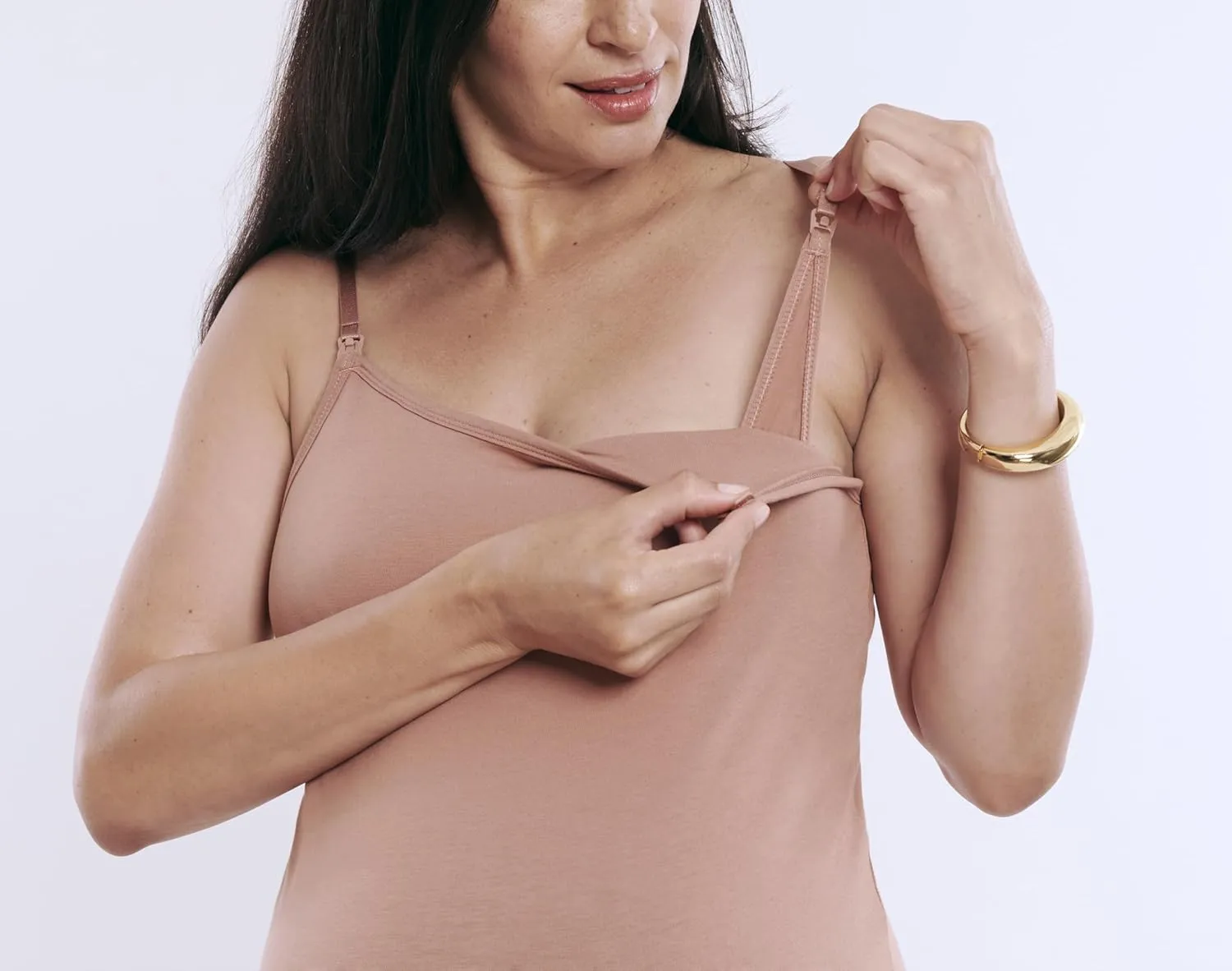 Motherhood Maternity Women's Clip Down Nursing Tank Top Cami with Adjustable Straps for Breastfeeding