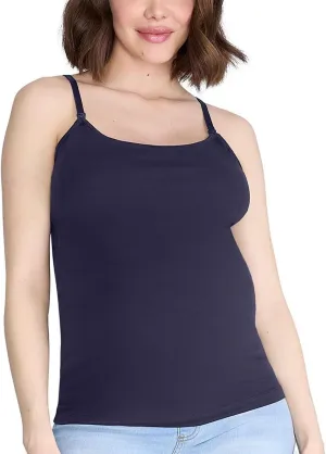 Motherhood Maternity Women's Clip Down Nursing Tank Top Cami with Adjustable Straps for Breastfeeding