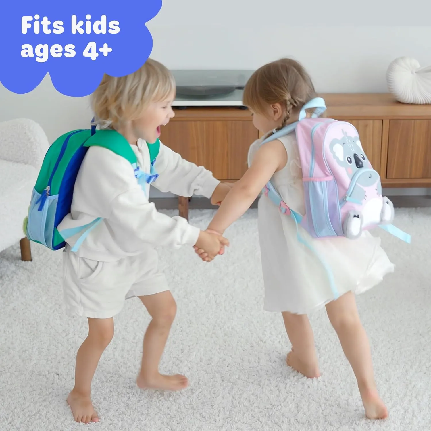 Move2Play, Koala Kids Backpack | Kid Size | Back to School | Elementary, Kindergarten Book Bag | Designed for Boys & Girls Ages 4  Year Olds | Travel Ready