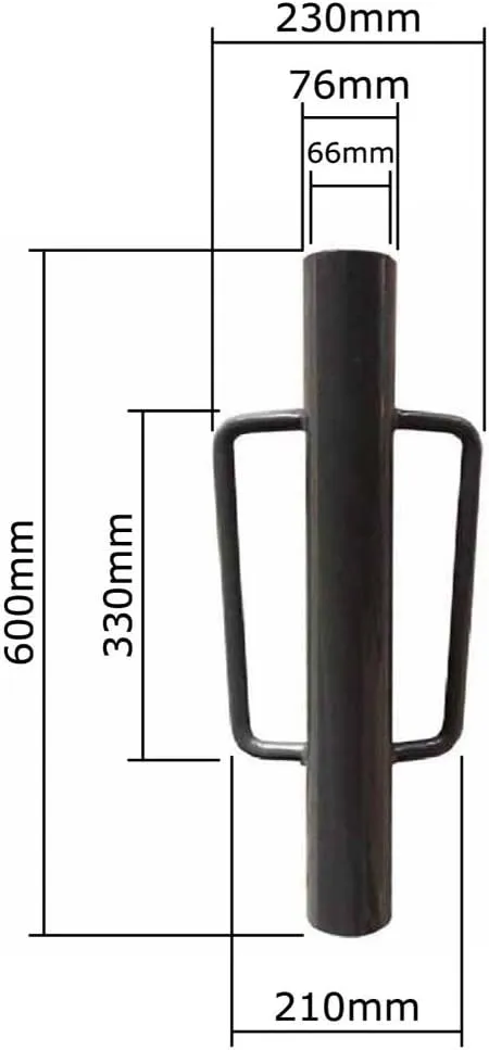 MTB SUPPLY Fence Post Driver with Handle, 18LB Black Iron T Post Pole Pounder Hand Post Rammer for U Fence Post Wooden Post
