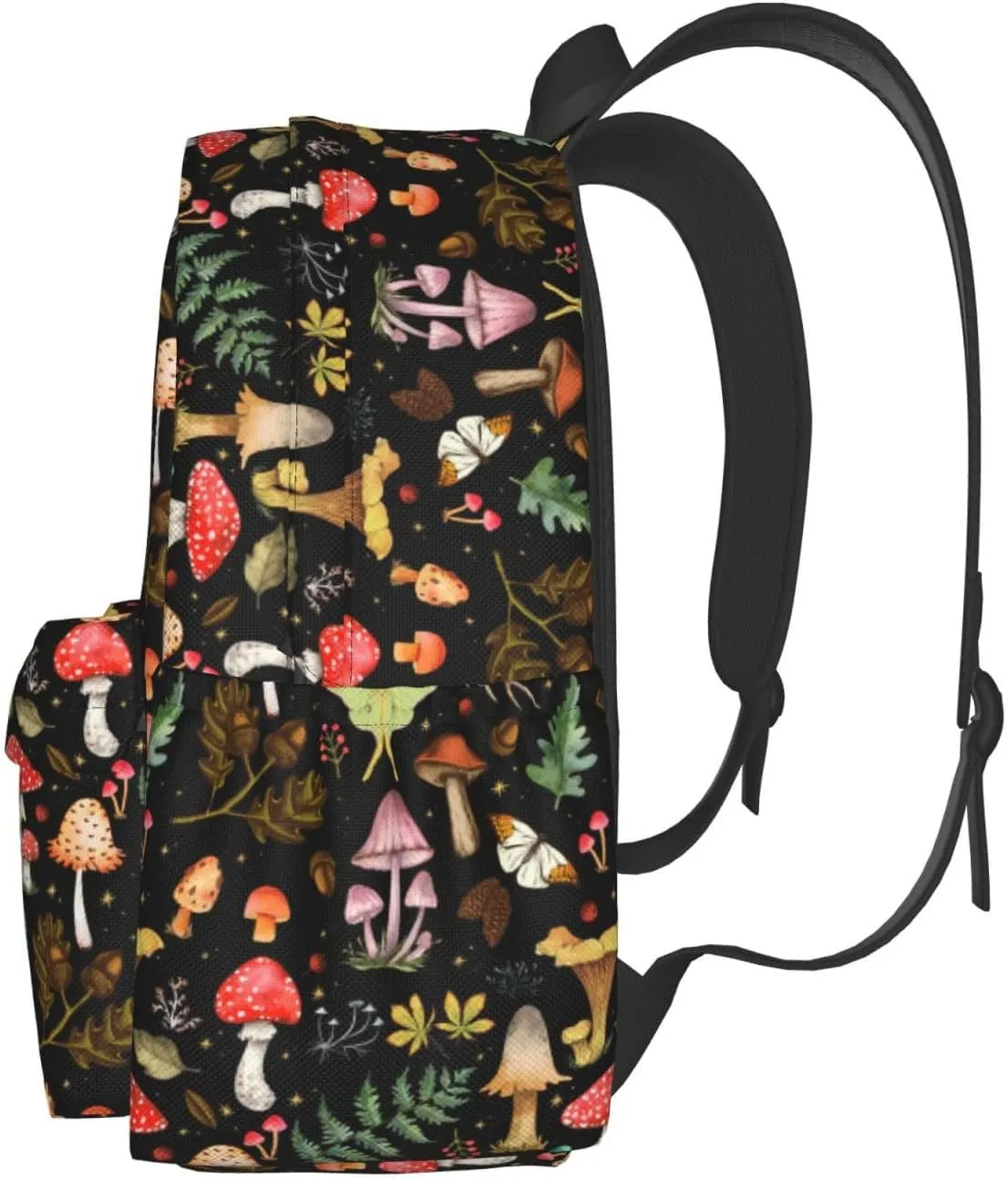Mushrooms Waterproof Backpack Adjustable Shoulder Straps Bag Large Capacity Casual Daypack Bookbag For Travel Work