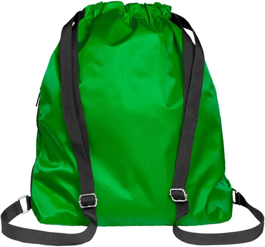 Nfinity Drawstring Backpack – Large Capacity Gym Backpack, Multi-Compartment Cinch Bag with Adjustable Straps & 2 Pockets
