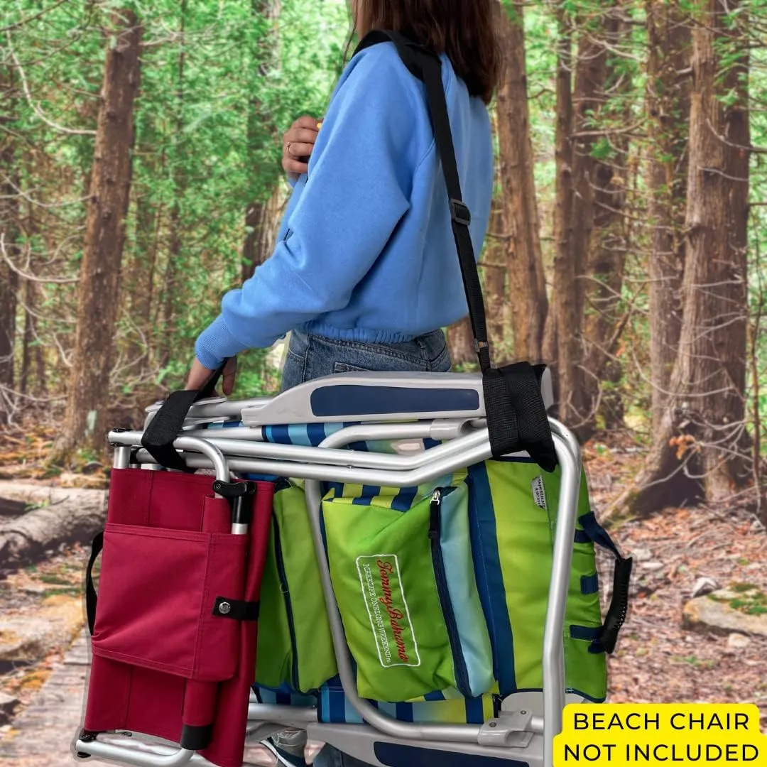 NGIL 2 Pack Adjustable Beach Chair Carry Straps Universal Folding Chair Carry Straps for Camping,Picnic and Outdoor