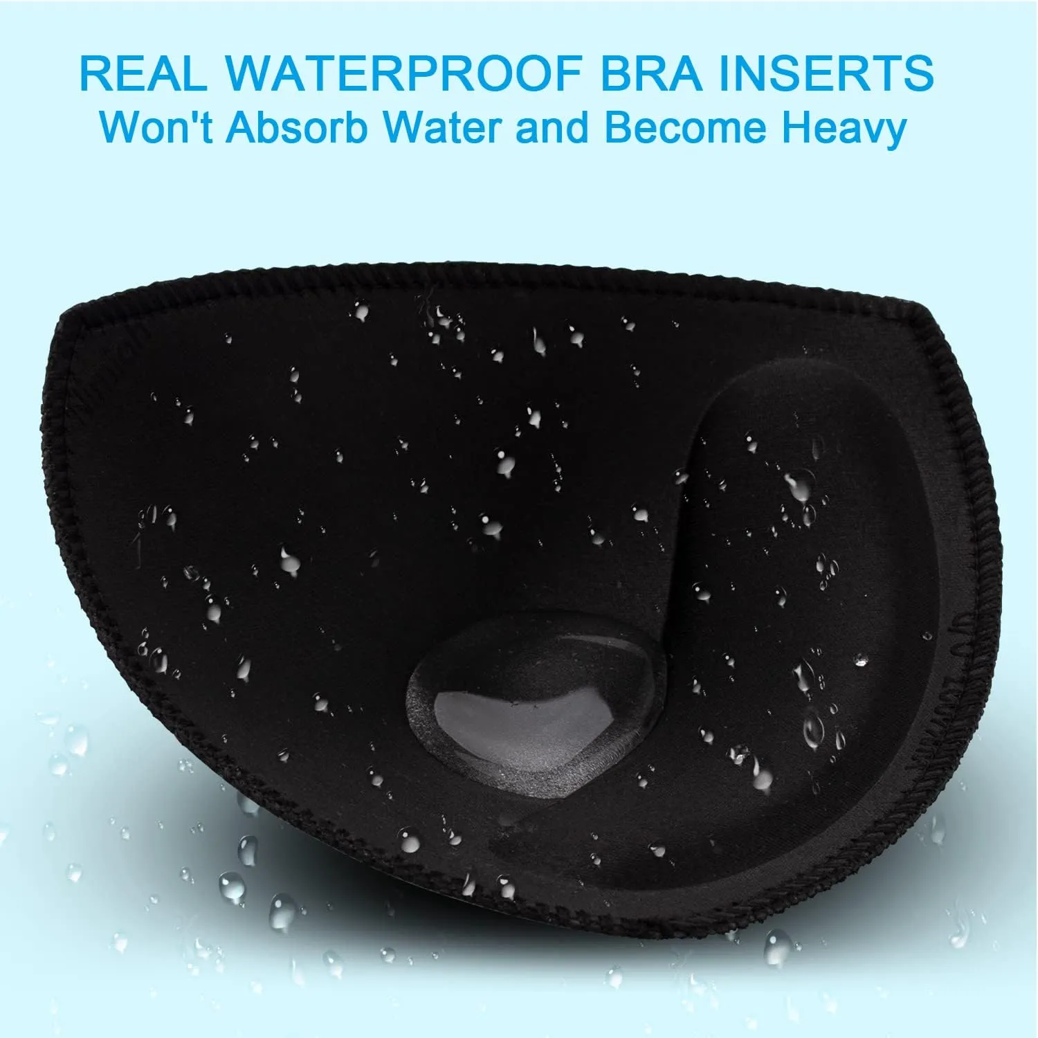 Nimiah Waterproof Bathing Suit Inserts - Swimsuit Push up Bra Pads 3 Pairs Removable Bikini Padding for Women