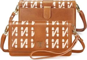 nuoku Women Small Crossbody Bag Cellphone Purse Wallet with RFID Card Slots 2 Straps