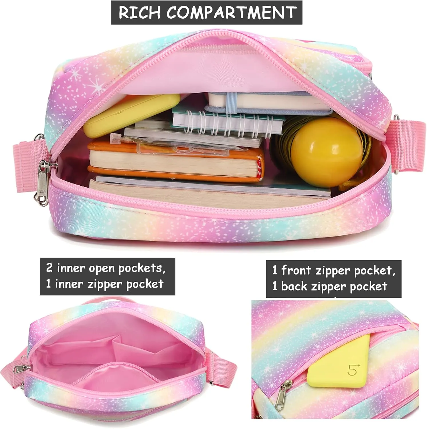 Octsky Crossbody Purses 2 PCS Cross Body Bag Messenger Bag Shoulder Bag