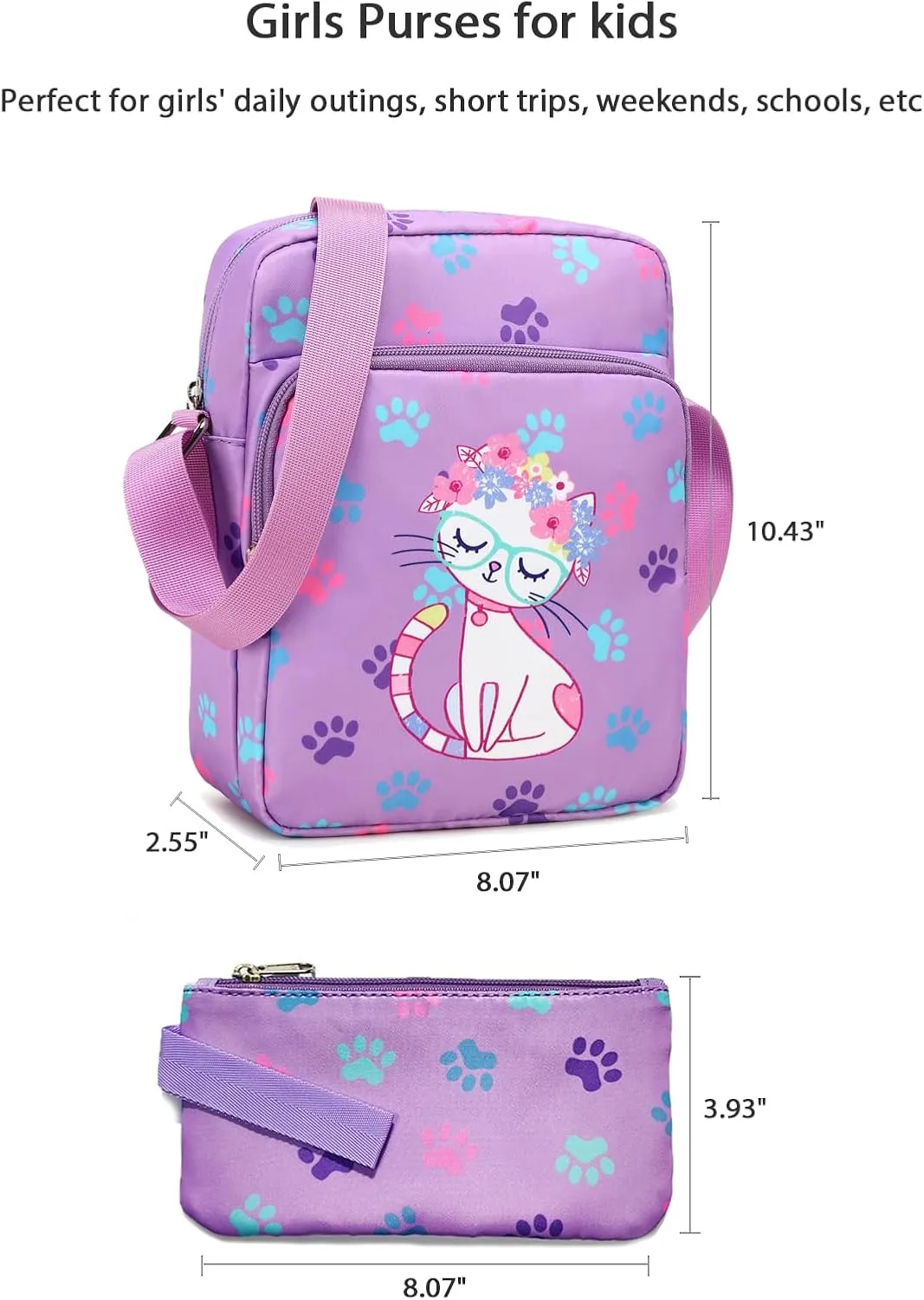 Octsky Crossbody Purses 2 PCS Cross Body Bag Messenger Bag Shoulder Bag