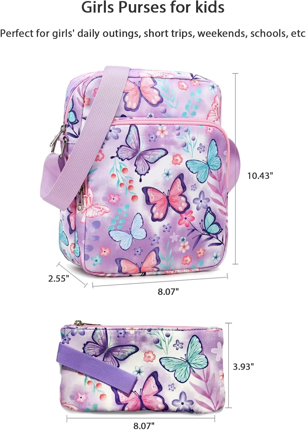 Octsky Crossbody Purses 2 PCS Cross Body Bag Messenger Bag Shoulder Bag